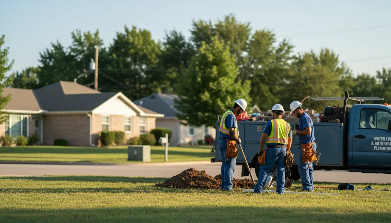 Residential water line and bathroom plumbing service in Lawrenceville, GA